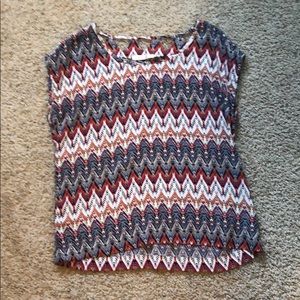 A zig zag shirt with neat cut-outs